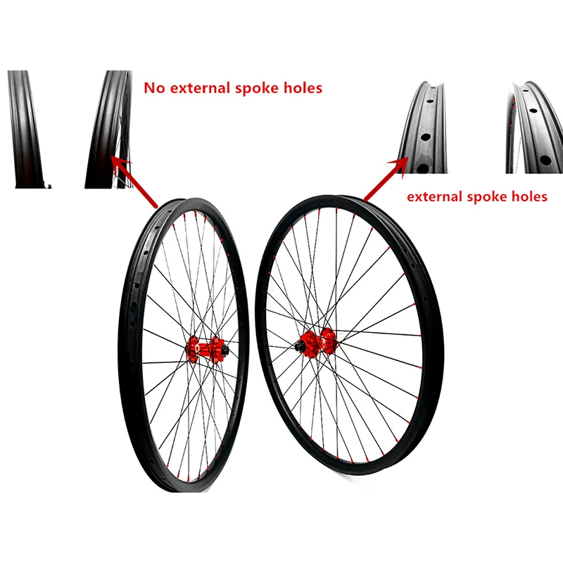 Excellent 27.5er carbon disc mtb wheels Boost M82 hubs 110x15 148x12mm thru axle 35x25mm tubeless Asymmetry mountain bicycles wheel 13