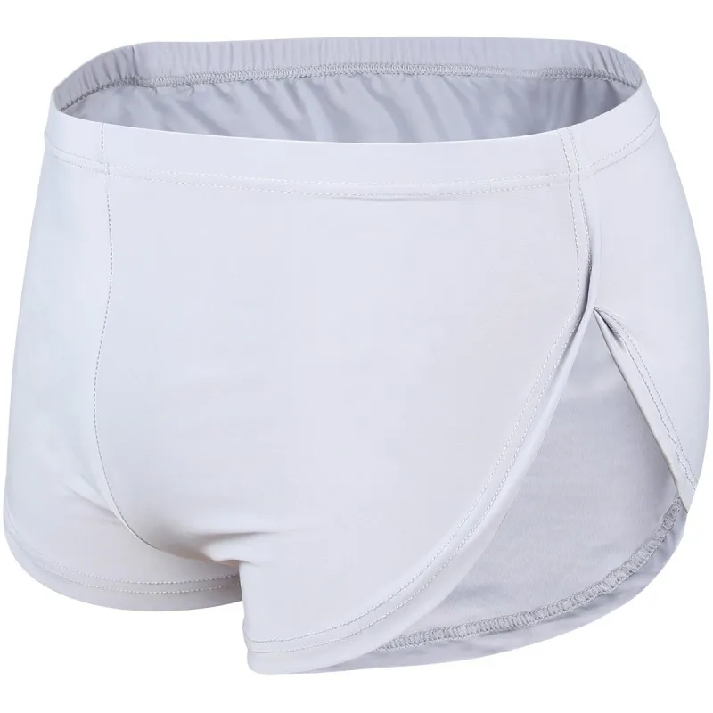 Мужские трусы боксеры ropa interior hombre нижнее белье для мужчин cueca masculina ice silk U pouch calzoncillo hombre boxer para hombre - Цвет: Серый