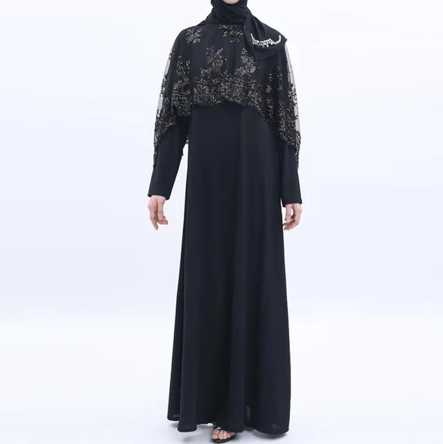 Мусульманское платье одежда из Дубая для Женский Восточный халат Caftan осень зима