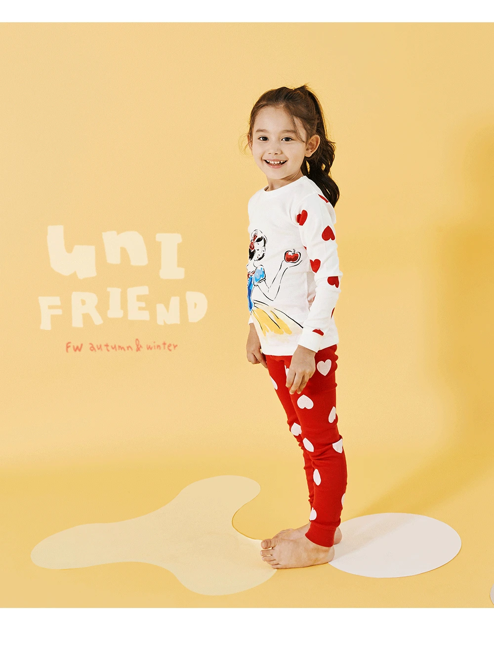 Unifriend/новый стиль; сезон осень-зима; детское нижнее белье из органического хлопка; костюм; домашняя одежда для малышей; хлопковая облегающая
