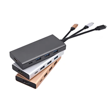 

5 In 1 USB C Hub, USB Type C 3.1(Compatible Thunderbolt 3) To 4K HDMI Adapter, USB-C To Multiport Dock HDMI/USB 3.0 USBC PD Port