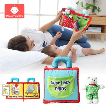 

Baby Toys Baby Cloth Book Early Development Toy Kids Learning Educational Cloth Books Cute Infant Baby Fabric Book Rattles Toy