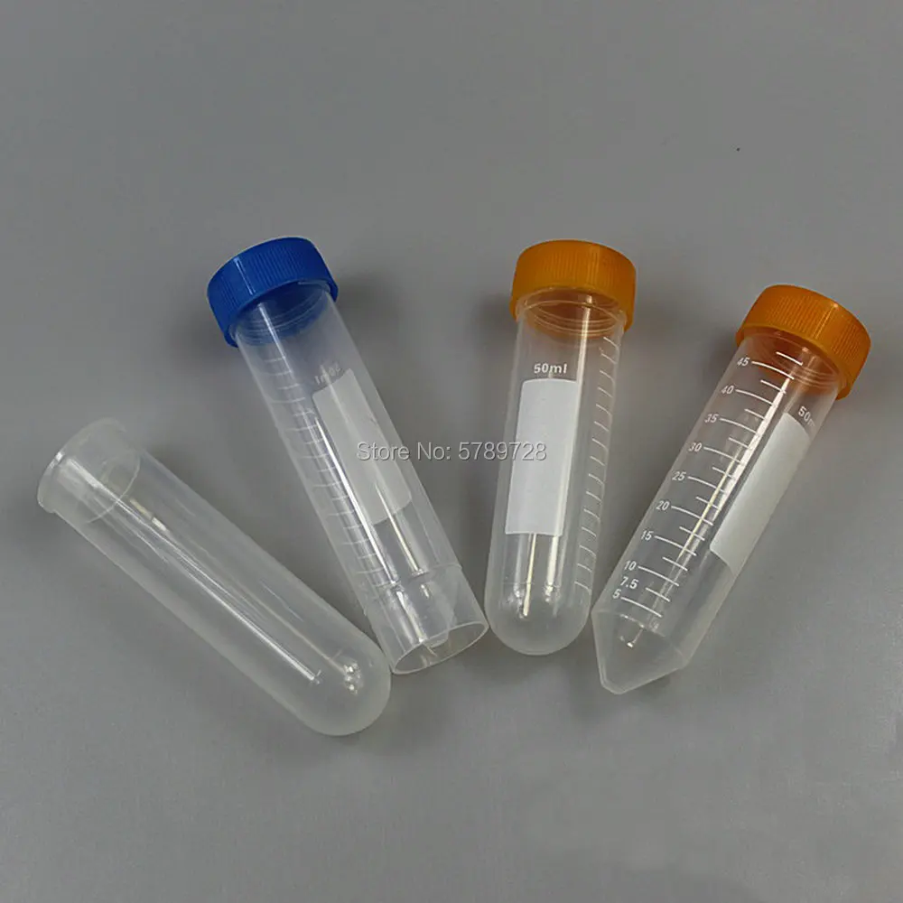 

20pcs 30pcs 50ml Plastic Centrifugal Tube Laboratory Test Sample Vials