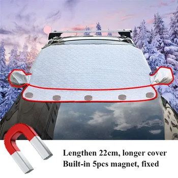 

Universal Magnetic Car Windshield Snow Cover 183x116cm 1PC Winter Windshield Snow Cover Ice Removal Wiper Visor Protector 1010#