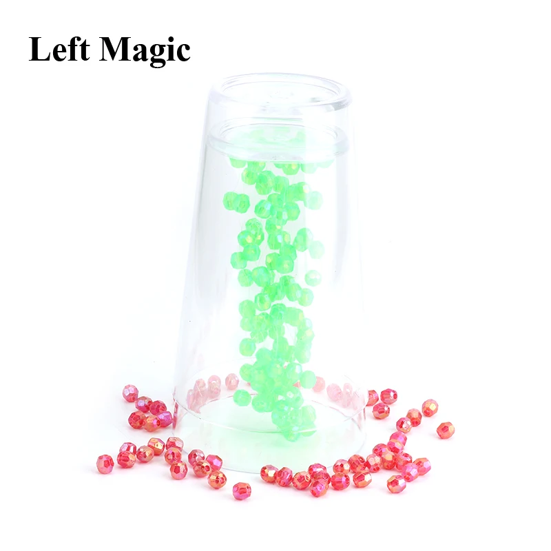 컬러 비드 분리 (컵 포함) 마술 트릭 클로즈업 거리 특수 효과 소품 액세서리, 재미있는 텀블러 두 개 비즈 별도 마법사