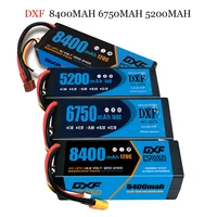 1/2PCS DXF Lipo 3S 4S 2S Battery 7.4V 11.1V 14.8V 8400mAh 6500mAh 6750mAh 7000mAh 5200mAh 9200mah 10000mah Hardcase for RC Car 1