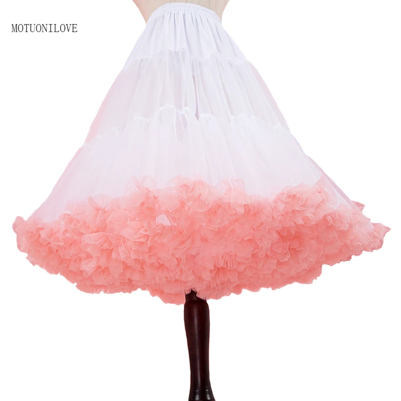 

60CM Women's Lolita Petticoats Vintage Cosplay Crinoline Petticoats Tulle Puffy Princess Ballet Dance Underskirt Rockabilly Tutu