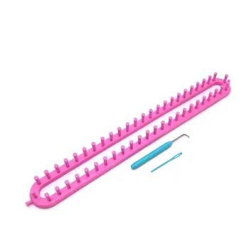 

4 Size Long Knitter Knitting Loom Kit Needles Hook Sewing Tool for Shawl Scarf