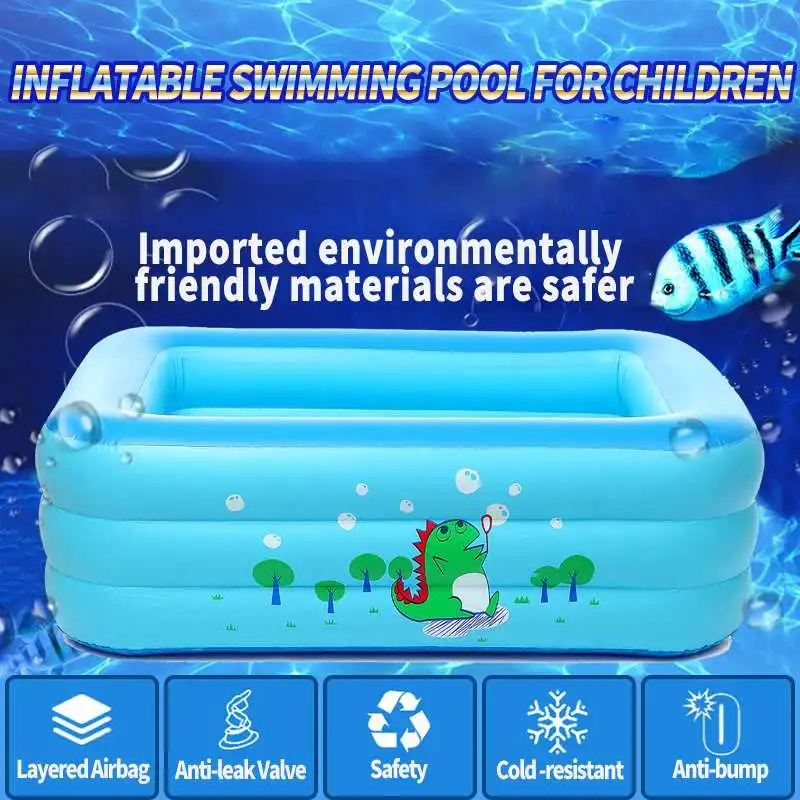 

1.3/1.5m Inflatable Swimming Pool For Baby Kiddie Kids Infant Toddler Children Bathing Tub Home Use Safety Paddling Pool