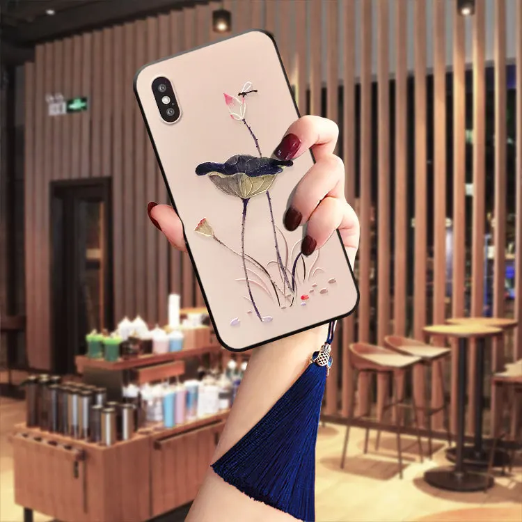 Для samsung Galaxy Note 10 Plus 5G 9 8 S10 S10E S9 S8 C9 Pro Чехол 3D Рисунок Цветочный кисточкой Силиконовый Мягкий противоударный чехол Funda - Цвет: Lotus