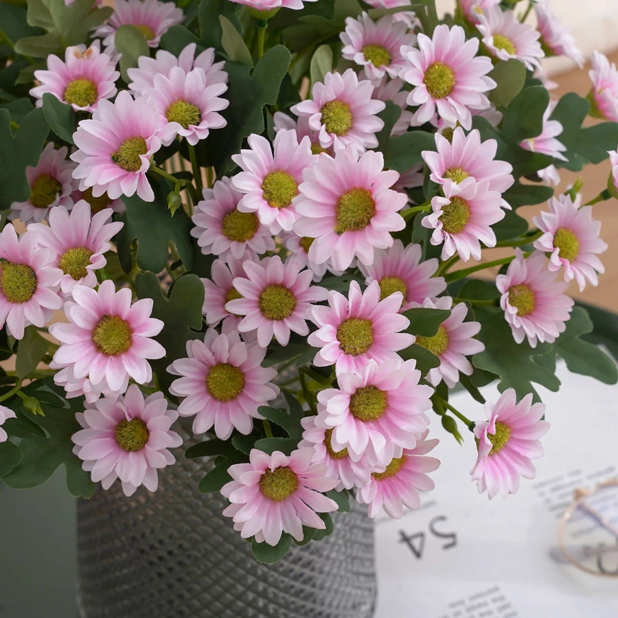 Artificial Plants Artificial Flowers Daisy Wreath DIY Home Garden Party Wedding Decor Craft Autumn