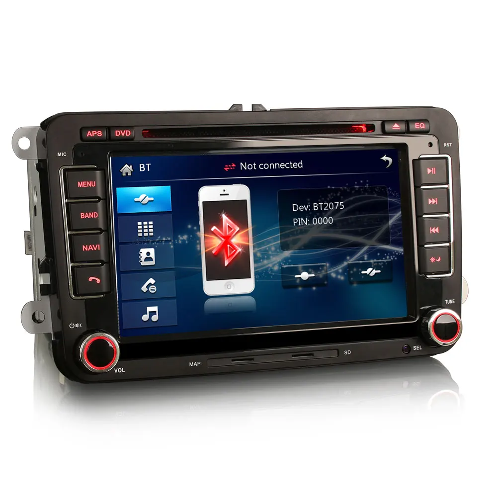 Erisin ES791V 7 &quot2 din автомобильный DVD 3G GPS RDS Bluetooth iPhone SWC USB DVR IN для VW Golf 5 Passat Tiguan Polo