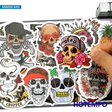 

50pcs Skeleton Motorcycle Street Rider Retro Funny Skull Sticker for Phone Laptop Guitar Skateboard Bike Car Waterproof Stickers