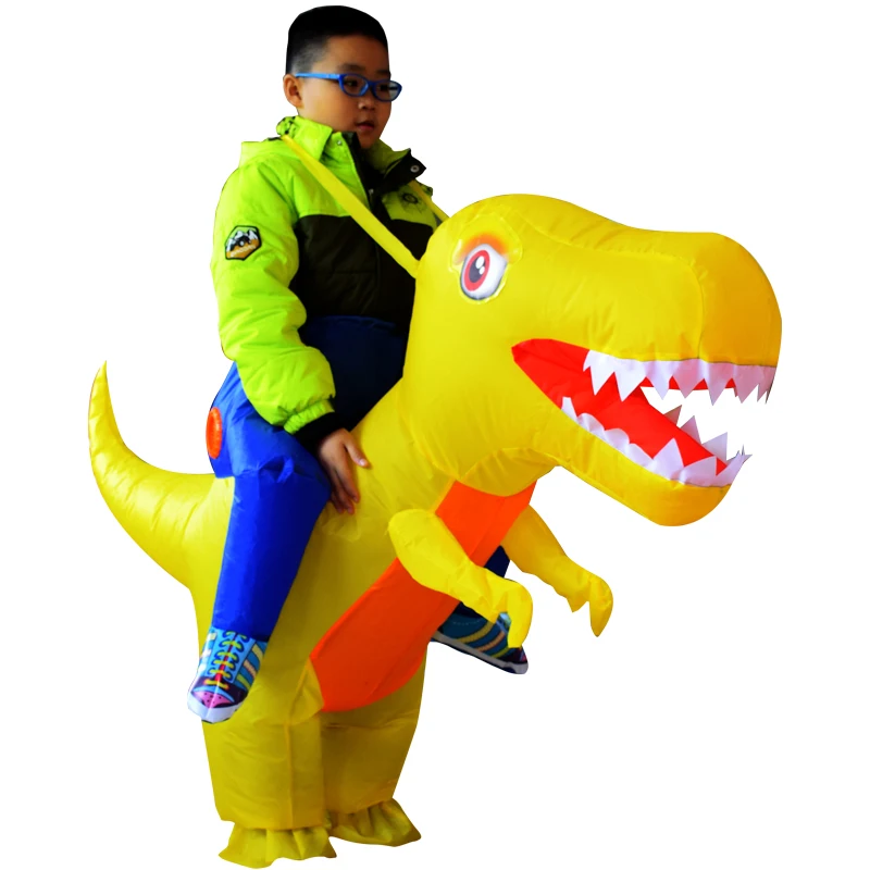 Надувной костюм динозавра для Хэллоуина Маскарадный T Rex Нарядное платье Детские
