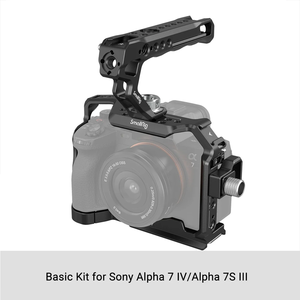 Smallrig Full Dslr Cage Per Sony Alpha 7 Iv / Alpha 7S Iii Advanced Cage Kit L-Staffa Piastra Di Base Per Sony A 7 Iv/A 7S Iii 3669