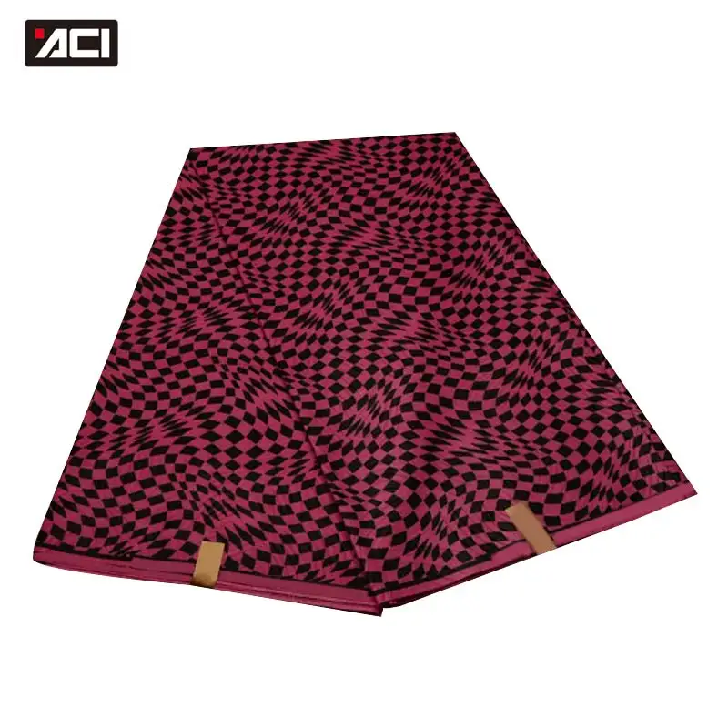 

ACI Hot Veritable Real Wax Ankara Fabric African Wax Print Tissu Africain Nigeria Batik Fabric 6 Yards/Piece For Wedding Dress