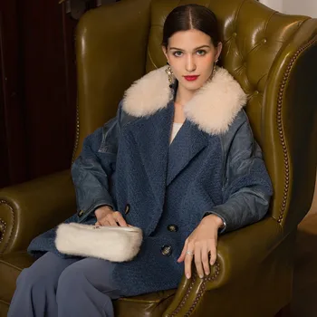 

Real Fur Coat Women Winter Coat Women Clothes 2020 New Parka Real Fur Jacket Sheep Shearing 100% Wool Jacket 18112 YY2355