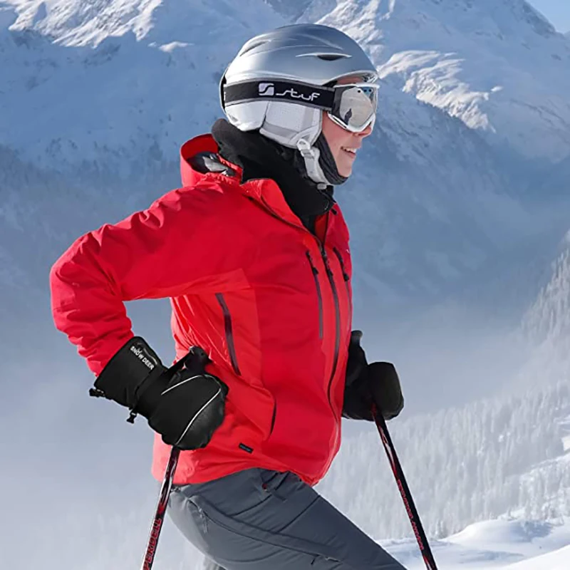 Mens Womens Heated Ski Gloves Mittens Waterproof Windproof Battery Heated Mitten Gloves SHGS30