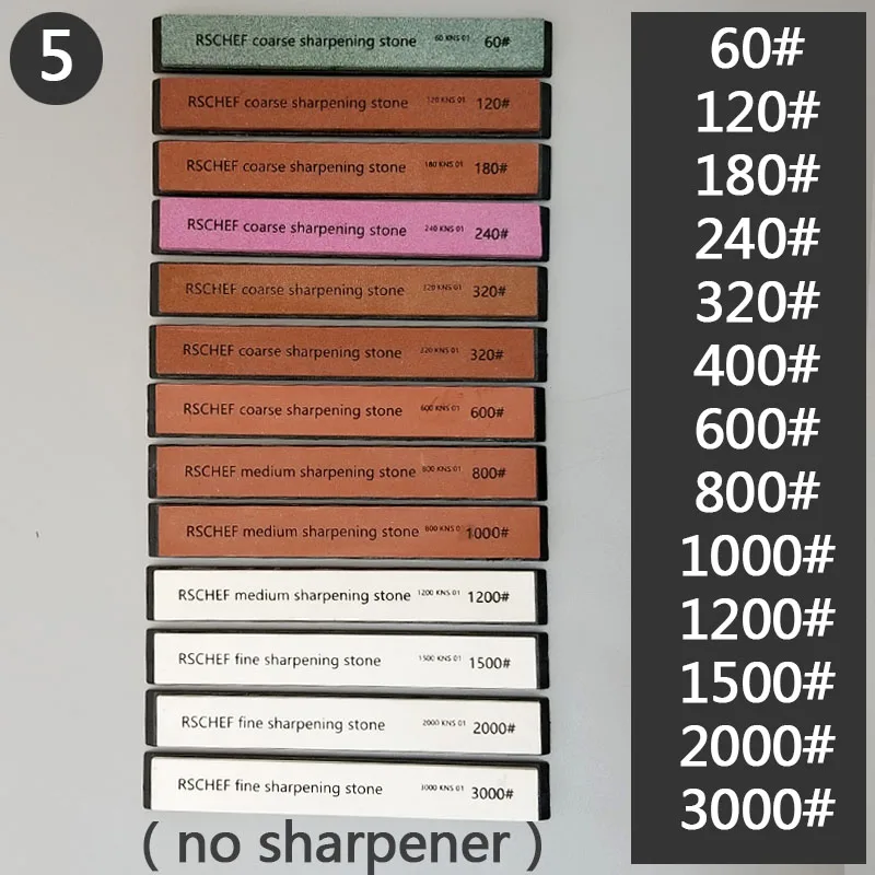 5-13 stones Ruixin Professional Kitchen Sharpener Knife Fixed Angle with Multi High Quality Stones Sharpening Stone Grind Whetstone - Цвет: 5-13 stones