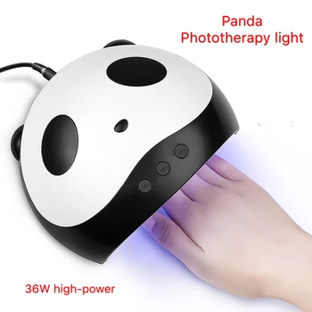

1pc/set LED Cute Panda Nail Lamp New Smart Induction 36W Light Therapy Machine Small USB Portable Nail Dryer A103