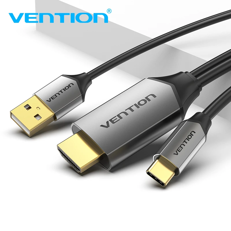 Кабель Vention USB C к HDMI 4K 60 Гц Type адаптер Thunderbolt 3 для Huawei Mate 30 Pro MacBook Air ipad 2 м|Кабели HDMI| |