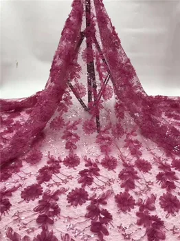 

Beautiful evening dress tulle material French net lace fabric PDN799(5yards/lot)