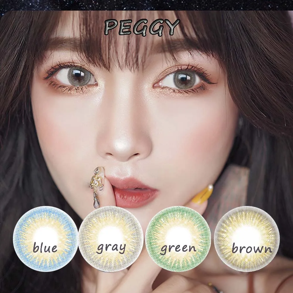 

Women and Men Makeup Tool Contact Lenses for Eye Cosmetic Contacts Natural Color Optical Glasses with Prescription Eyewear Peggy