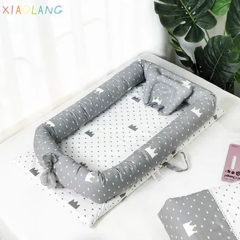 

Baby Cribs Cotton Portable Baby Bed Removable Newborn Sleep Sack Infant Travel Cradle Crib Multi-function Infant Folding Bed