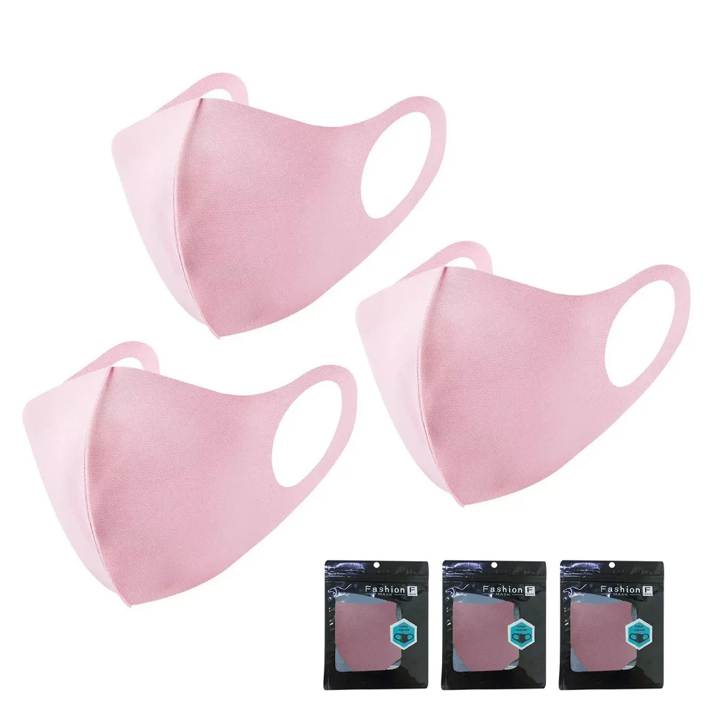 3 Layer Health Cycling Anti-Dust Cotton Mouth Face Mask Respirator Men Women 3PC black face mask Mascarillas Mouth caps washable