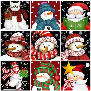

HUACAN 5d Diamond Painting Christmas Cartoon full drill square home decor rhinestone picture handcraft kit embroidery gift