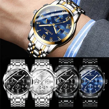 

Hot Fashion Men Stainless Steel Luxury Military Army Analog Sport Quartz Wrist Watch