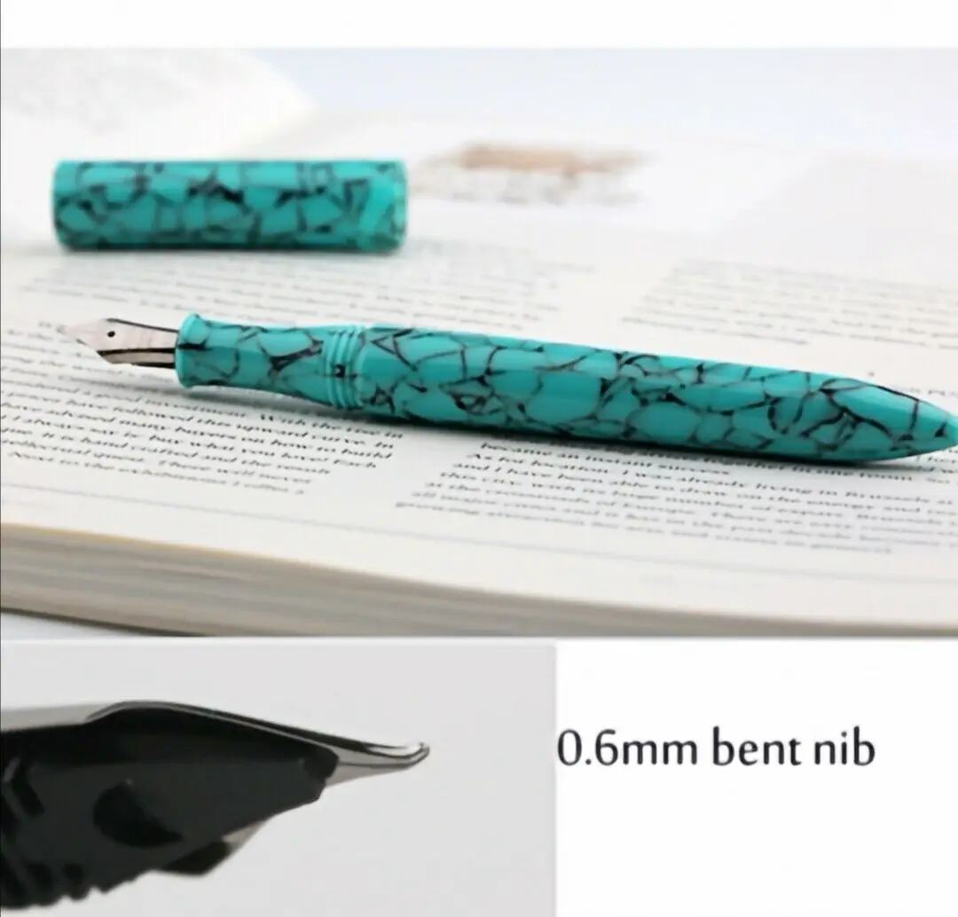 

DELIKE Fountain Pen bent nib pen with extra 3 nibs ( EF ,M, EF bent nib)