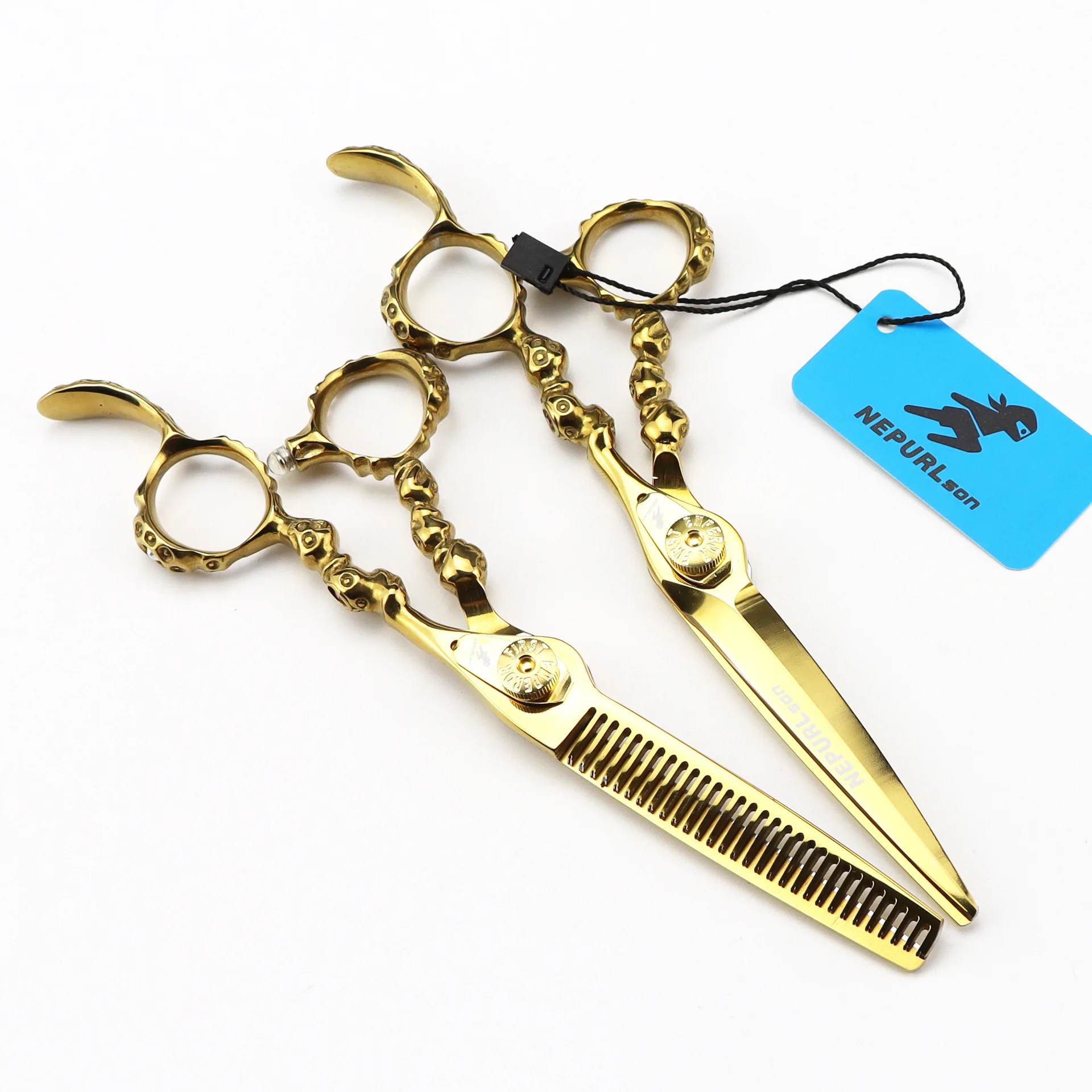 Original 6.0 Inch Gold Professional Hairdressing Scissors For Hair