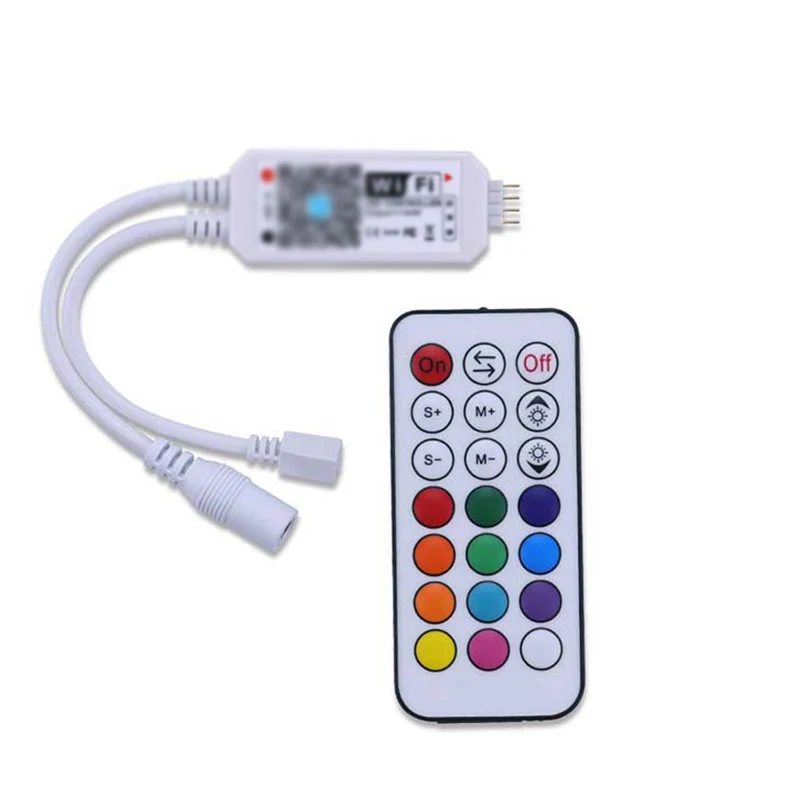 Портативный мини Wi-Fi RGB светодиодный контроллер DC12V с RF 21Key дистанционный свет полосы 144 Вт товары для домашнего сада