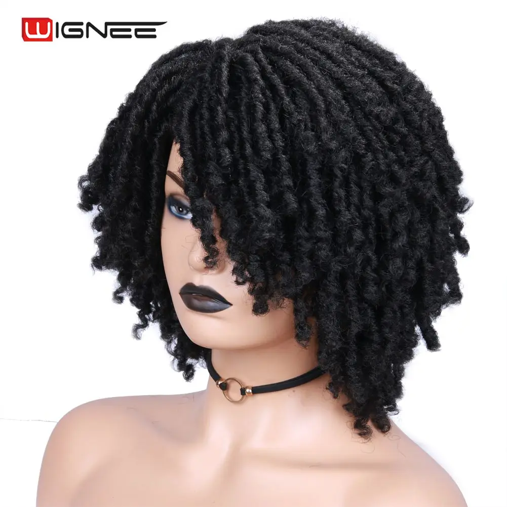 Perucas de cabelo encaracolado com franja de