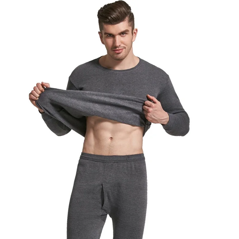 cotton pyjamas Male Spring Autumn Pajamas Adult Men High Quality Cotton Winter  Velvet Thermal Underwear 2-piece Suits Sleepwear Nightclothes men's pajama sets