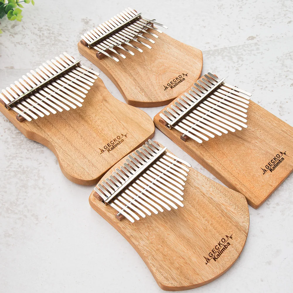Kalimba com Instruções e Martelo Piano de Dedo Kalimba de 17 Tone Gecko Teclas Camphorwood Portátil Mbira c K17note - Image 2