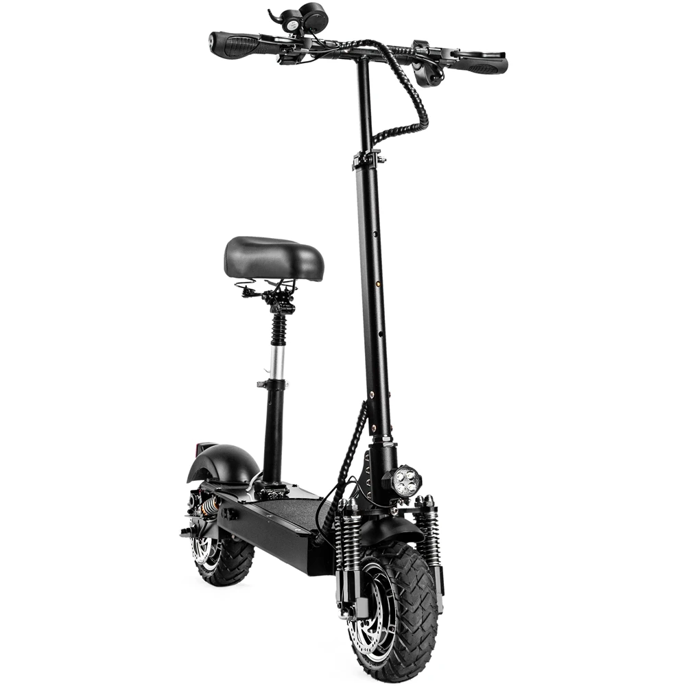 10 "52V3200W Folding Electric Scooter Adult Aluminum Alloy Off-road Dual Drive Dual Oil Disc Brake Lithium Electric Scooter