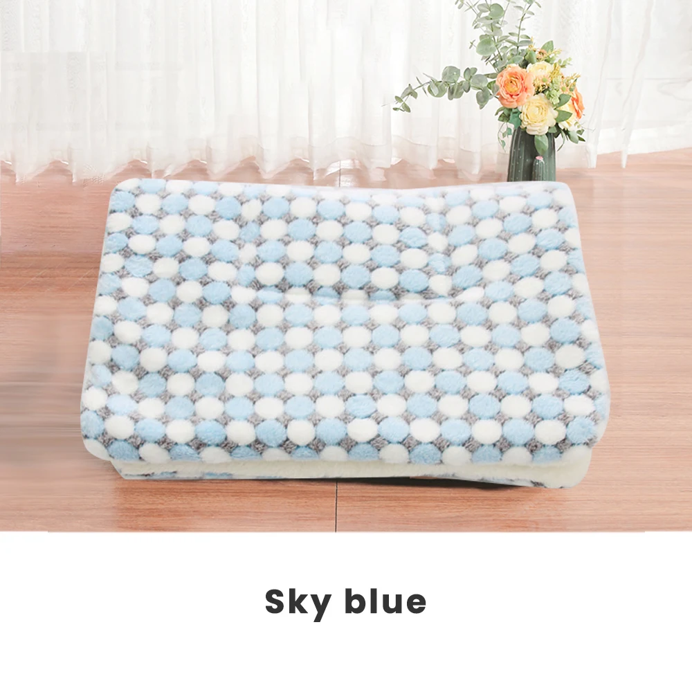 Pet Bed Mat New Pet Soft Fleece Cat Bed Mat Rest Dog Blanket Winter Foldable Pet Cushion Cashmere Soft Warm Sleep Mat - Цвет: 3