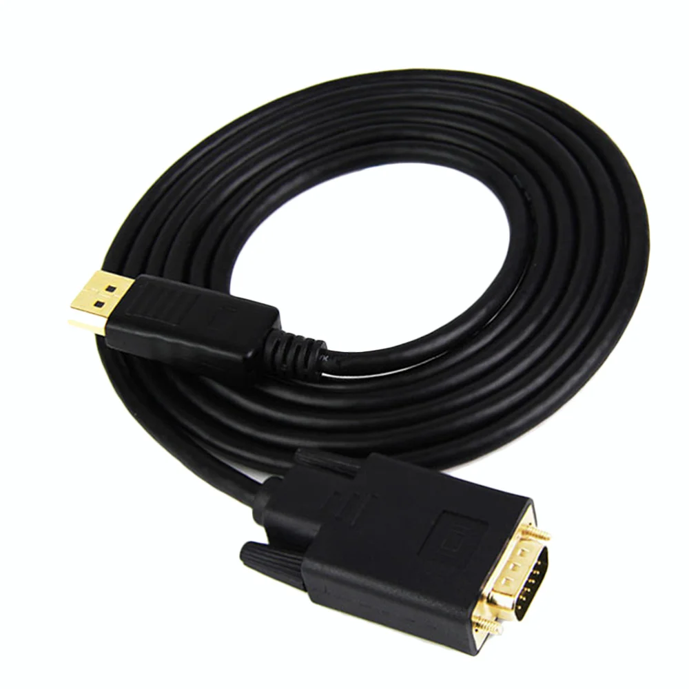 1 м DisplayPort в VGA адаптер конвертер кабель DP Аудио Видео шнур провод линия для