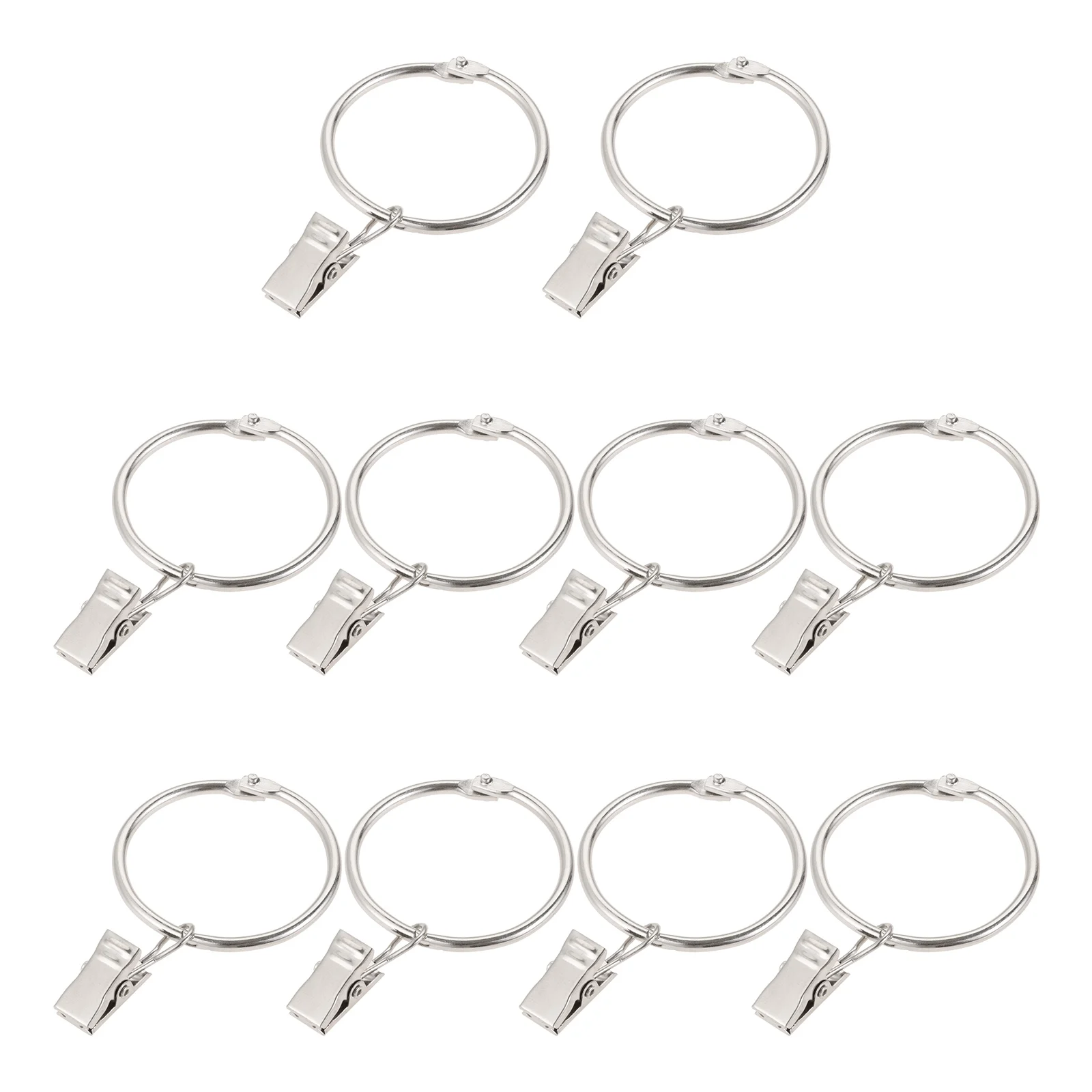 Cisolen 40 Piezas Anillos de Cortina de Metal Argollas para Cortinas con  Pinza 25 mm De Diámetro Interior para Ducha Baño Cortina