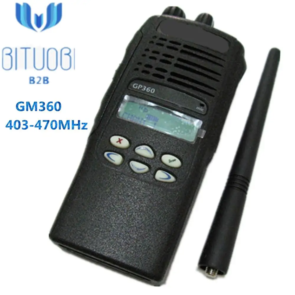 Восстановленное GP360 VHF UHF Betriebsfunk аналоговое радио 136-174 МГц 403-470 МГц рация с 16 каналами и функцией шепота - Цвет: 403-470MHz