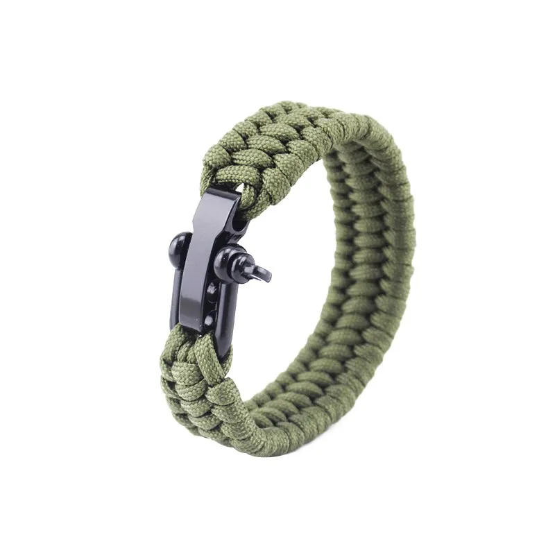 A Кемпинговая веревка paracord походные Тактические выживания плетеное оборудование для кемпинга спасательный Зонт веревка плетеные браслеты парашютный шнур - Цвет: A