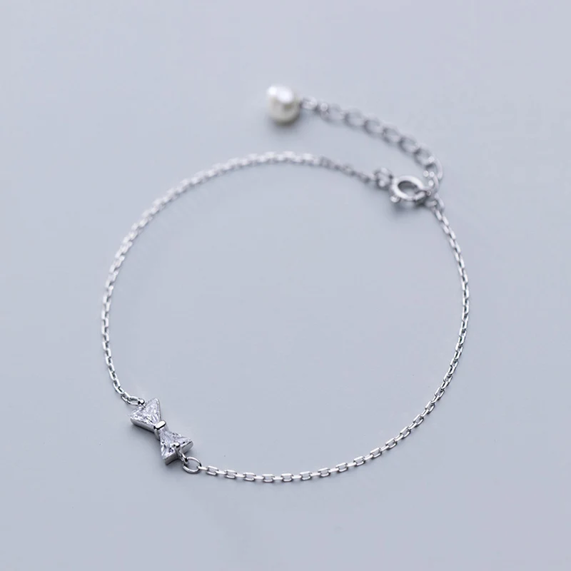 La Maxza браслеты из стерлингового серебра 925 пробы для женщин с галстуком-бабочкой, Женский дизайнерский серебряный браслет 925 для женщин, розовое золото