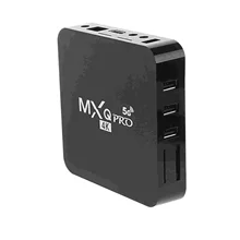 Mxq 4k 7.1 quad-core smart tv box 1g + 8g h.265 4k 1080p decodificador iptv com plugue (preto)