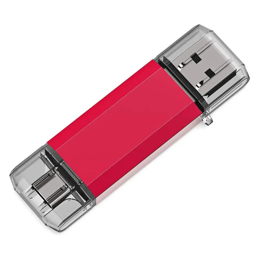 BRU OTG флешка Usb 3,0 флеш-накопитель type-c высокоскоростной флеш-накопитель Usb флешка 16g 32g 64gb 128gb Логотип на заказ - Цвет: Red