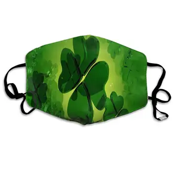 

Dreamy Four-Leaf Clover Dust Masks Reusable Cotton Breathable for Outdoor Cycling Face Earloop Masks Dust Pollen Allergens