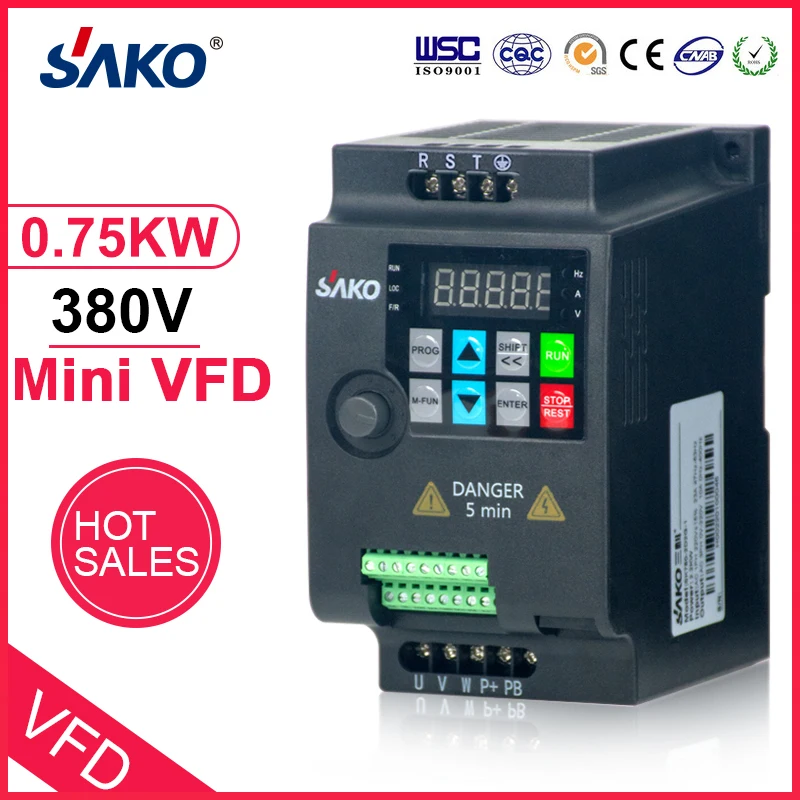 SAKO SKI780 380V 0.75KW/1.5KW/2.2KW мини VFD частотно-регулируемый инвертор для двигателя Скорость контрольный преобразователь - Цвет: 0.75KW