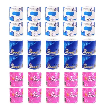

10 Rolls 3 Ply Home White Toilet Paper Family Roll Paper for Hotel Housewarming Gifts