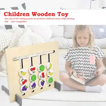 

Child Toy Colors and Fruits Double Sided Matching Game Logical Reasoning Training Kids Educational Toys Children Wooden Toy